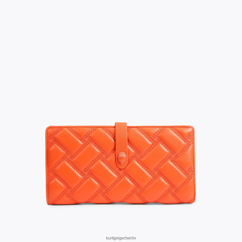 Kurt Geiger Frauen Weiches London-Leder-Portemonnaie 882RTJ275 | Taschen orange