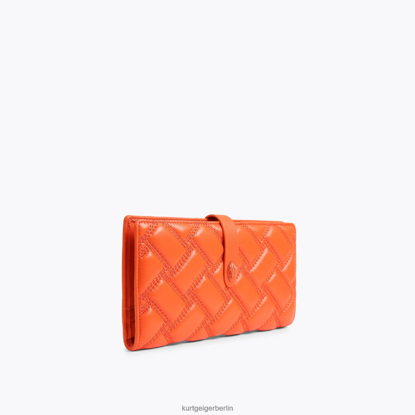Kurt Geiger Frauen Weiches London-Leder-Portemonnaie 882RTJ275 | Taschen orange