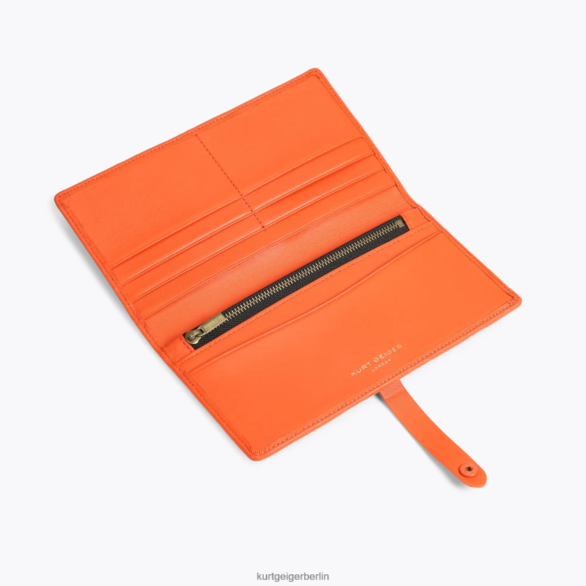 Kurt Geiger Frauen Weiches London-Leder-Portemonnaie 882RTJ275 | Taschen orange