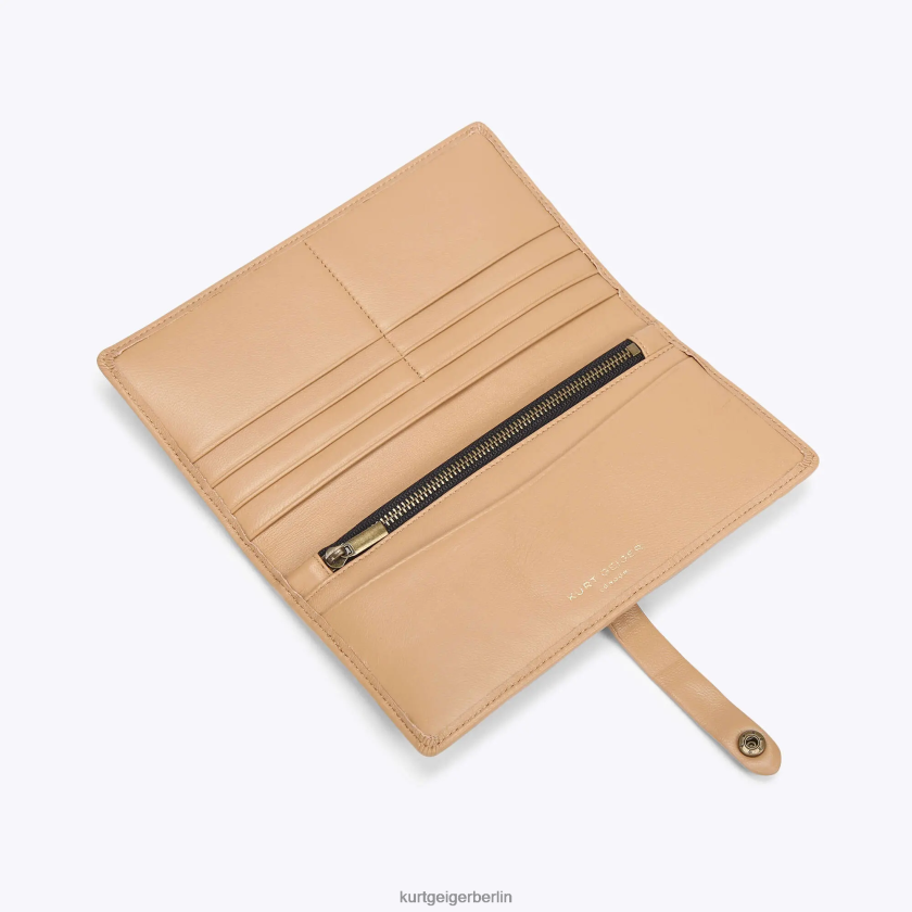 Kurt Geiger Frauen Weiches London-Leder-Portemonnaie 882RTJ564 | Taschen Kamel