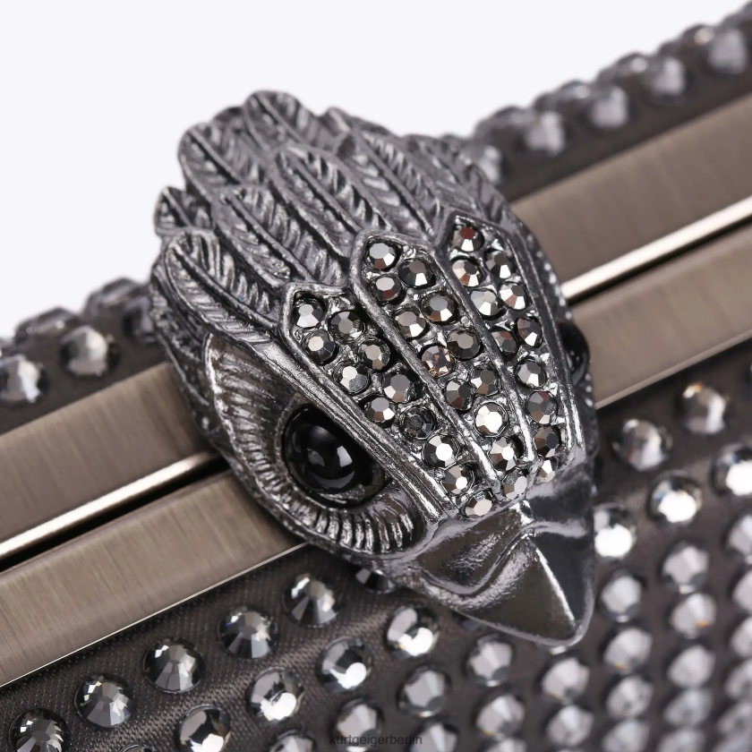 Kurt Geiger Frauen Kensington-Kupplung aus London-Kristall 882RTJ55 | Taschen grau