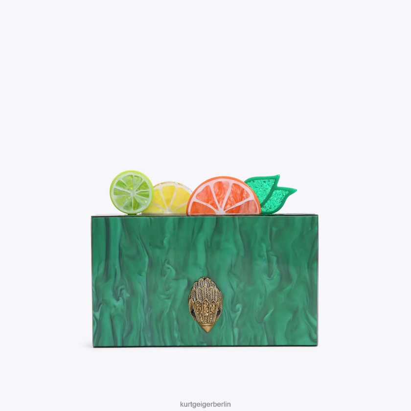 Kurt Geiger Frauen London Fruit Box Clutch 882RTJ476 | Taschen Grün