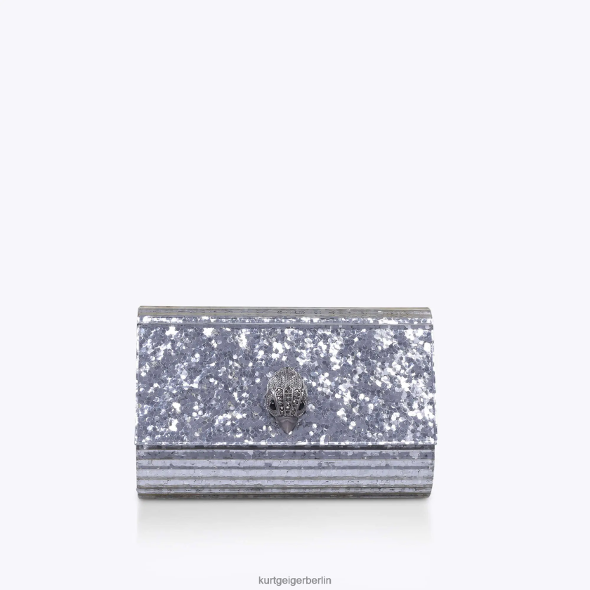 Kurt Geiger Frauen London Party Eagle Clutch Drench 882RTJ264 | Taschen Silber
