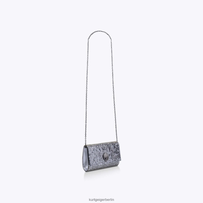 Kurt Geiger Frauen London Party Eagle Clutch Drench 882RTJ264 | Taschen Silber