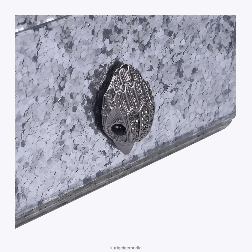 Kurt Geiger Frauen London Party Eagle Clutch Drench 882RTJ264 | Taschen Silber