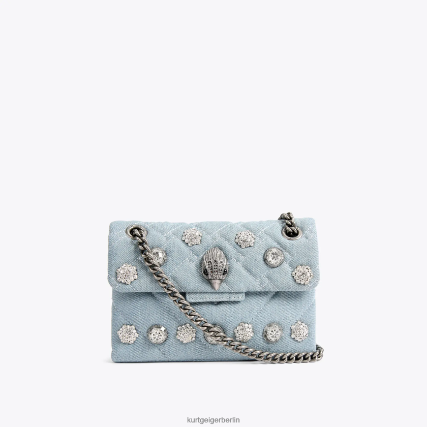 Kurt Geiger Frauen London Crystal Mini Kensington 882RTJ90 | Taschen hellblau