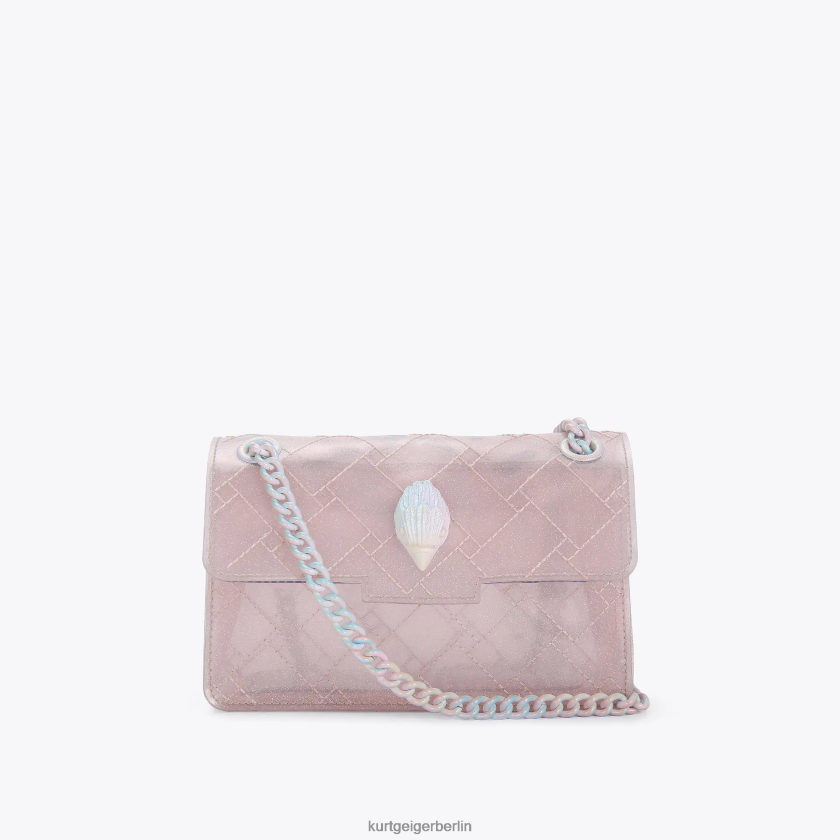 Kurt Geiger Frauen London Glitzer Mini Kensington 882RTJ66 | Taschen blasses Rosa