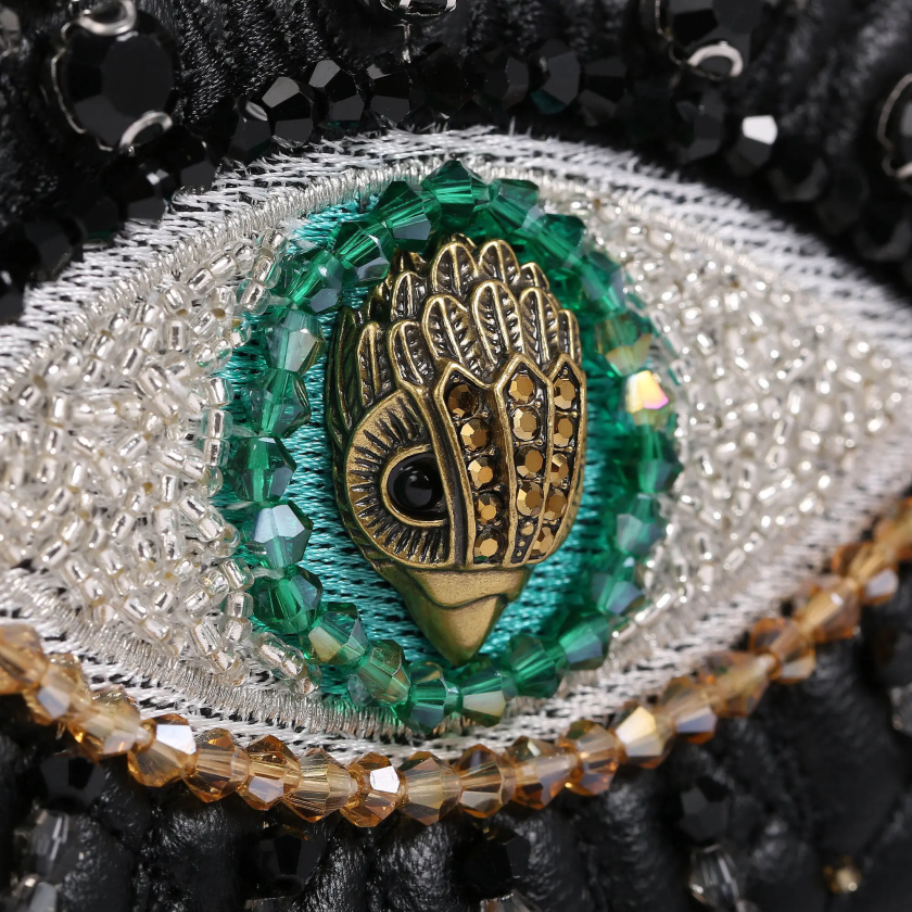 Kurt Geiger Frauen London-Leder-Mini-Kensington-Eye 882RTJ76 | Taschen Schwarz