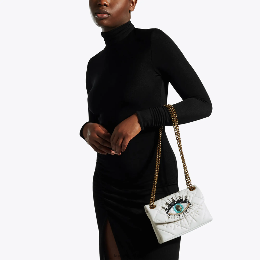 Kurt Geiger Frauen London Mini Kensington Eye 882RTJ75 | Taschen Knochen