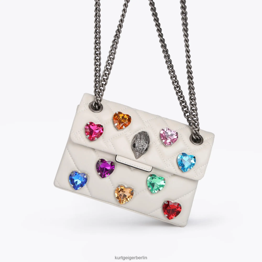 Kurt Geiger Frauen London Mini Kensington Love Bag 882RTJ51 | Taschen Knochen
