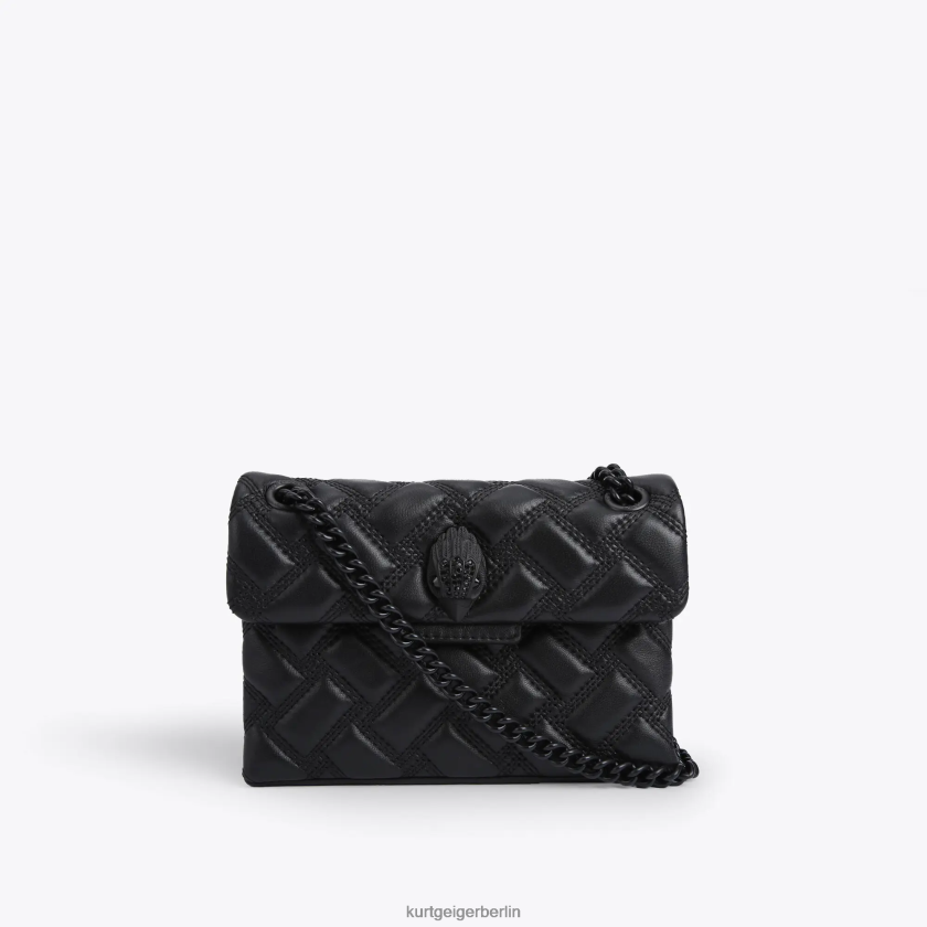 Kurt Geiger Frauen London Mini Kensington durchnässt 882RTJ41 | Taschen Schwarz