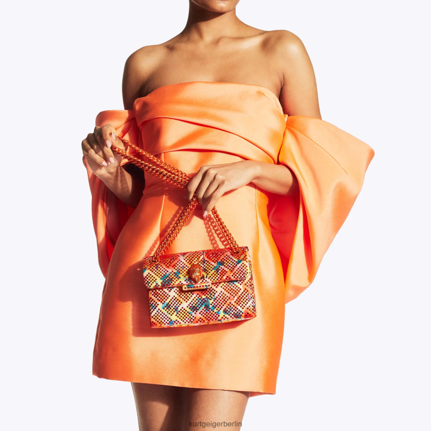Kurt Geiger Frauen Londoner Stoff Mini Kensington 882RTJ13 | Taschen orange