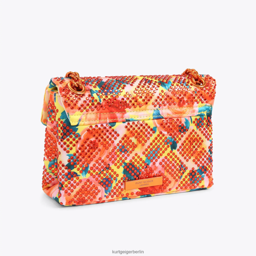 Kurt Geiger Frauen Londoner Stoff Mini Kensington 882RTJ13 | Taschen orange