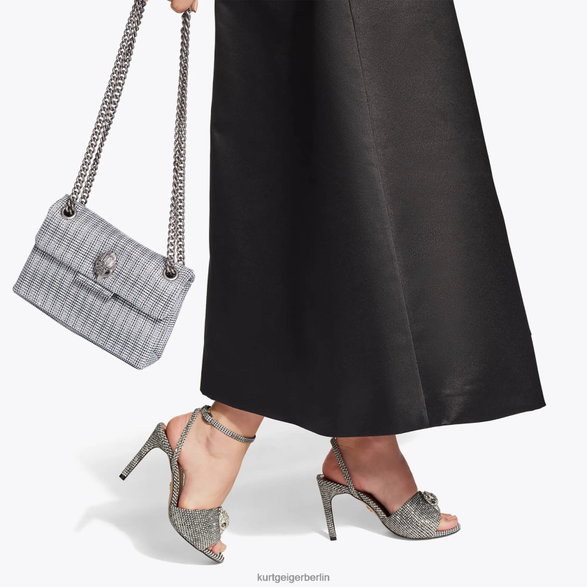 Kurt Geiger Frauen Londoner Stoff Mini Kensington 882RTJ35 | Taschen Silber