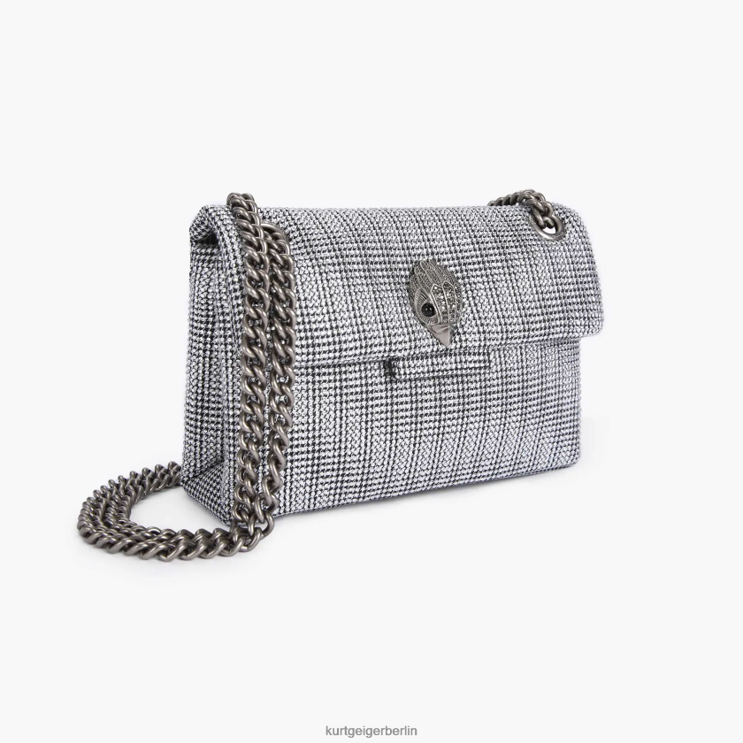 Kurt Geiger Frauen Londoner Stoff Mini Kensington 882RTJ35 | Taschen Silber