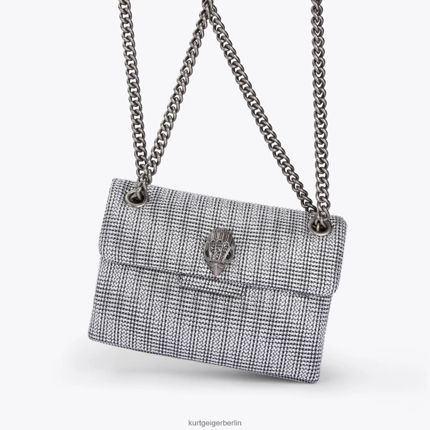 Kurt Geiger Frauen Londoner Stoff Mini Kensington 882RTJ35 | Taschen Silber