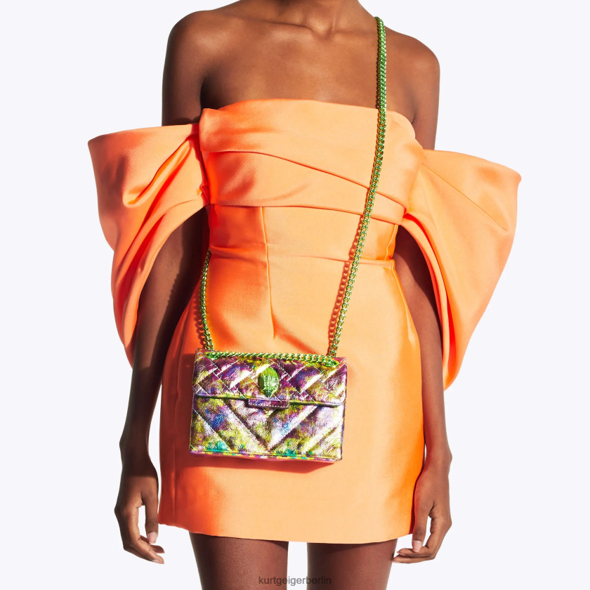 Kurt Geiger Frauen Mini-Kensington aus London-Leder 882RTJ50 | Taschen grüne Kombination