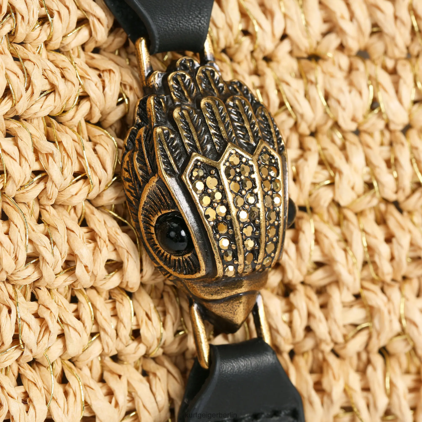 Kurt Geiger Frauen London Hampton Basttasche 882RTJ462 | Taschen Beige