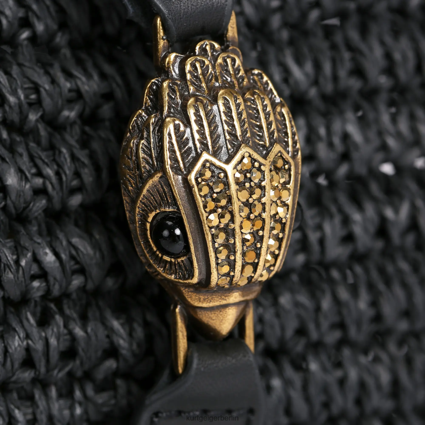 Kurt Geiger Frauen London Hampton Basttasche 882RTJ463 | Taschen Schwarz