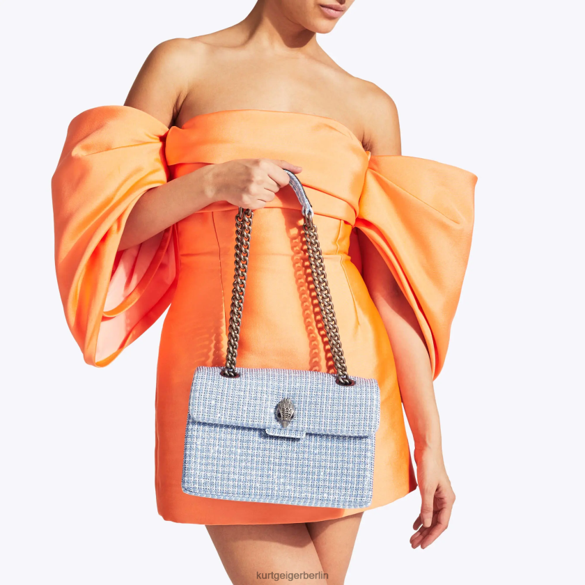 Kurt Geiger Frauen Kensington-Tasche aus London-Stoff 882RTJ83 | Taschen hellblau