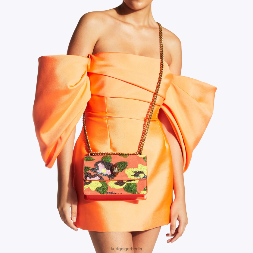 Kurt Geiger Frauen Kleine Umhängetasche von London Shoreditch 882RTJ114 | Taschen orange