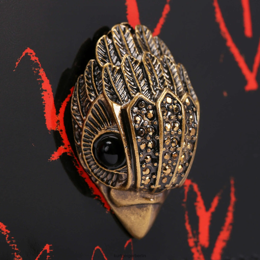 Kurt Geiger Frauen Kleine Umhängetasche von London Shoreditch 882RTJ116 | Taschen Schwarz Rot