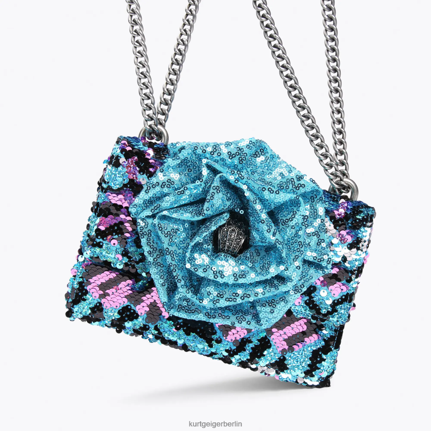 Kurt Geiger Frauen Kleine Umhängetasche von London Shoreditch 882RTJ126 | Taschen Türkis