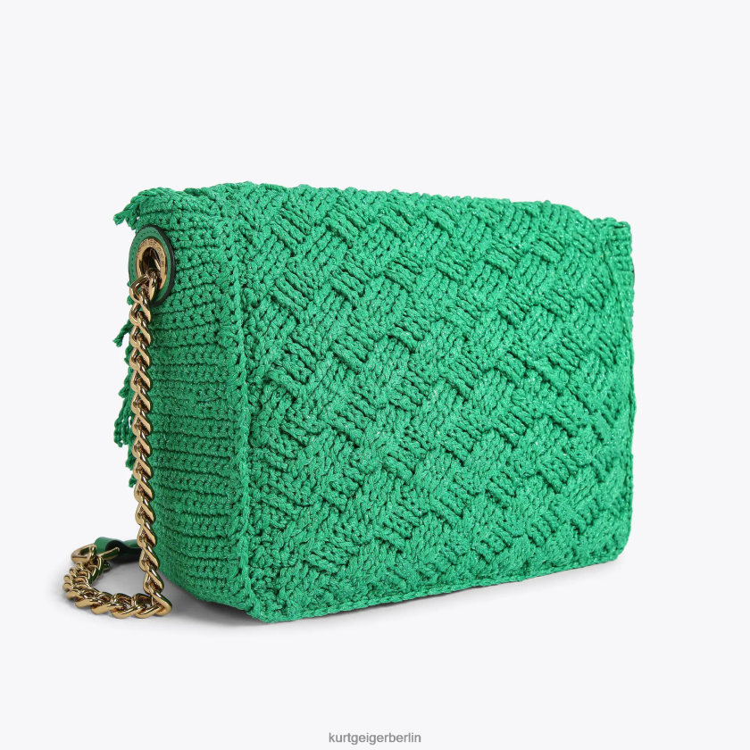 Kurt Geiger Frauen London Häkelfransen Kensington 882RTJ45 | Taschen Grün