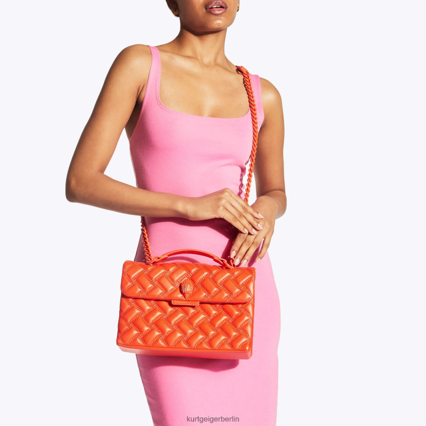 Kurt Geiger Frauen London Kensington Tasche durchnässt 882RTJ10 | Taschen orange
