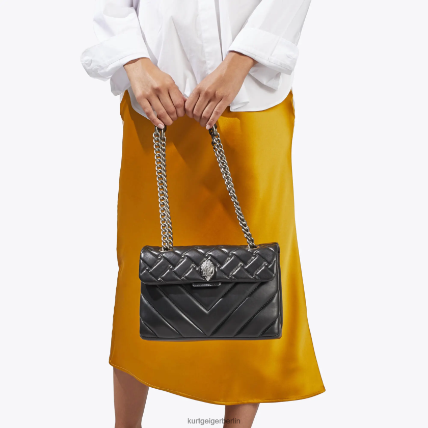 Kurt Geiger Frauen London Leder Kensington 882RTJ98 | Taschen schwarze Kombination