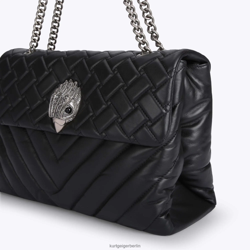 Kurt Geiger Frauen London Leder xxl Kensington 882RTJ64 | Taschen Schwarz