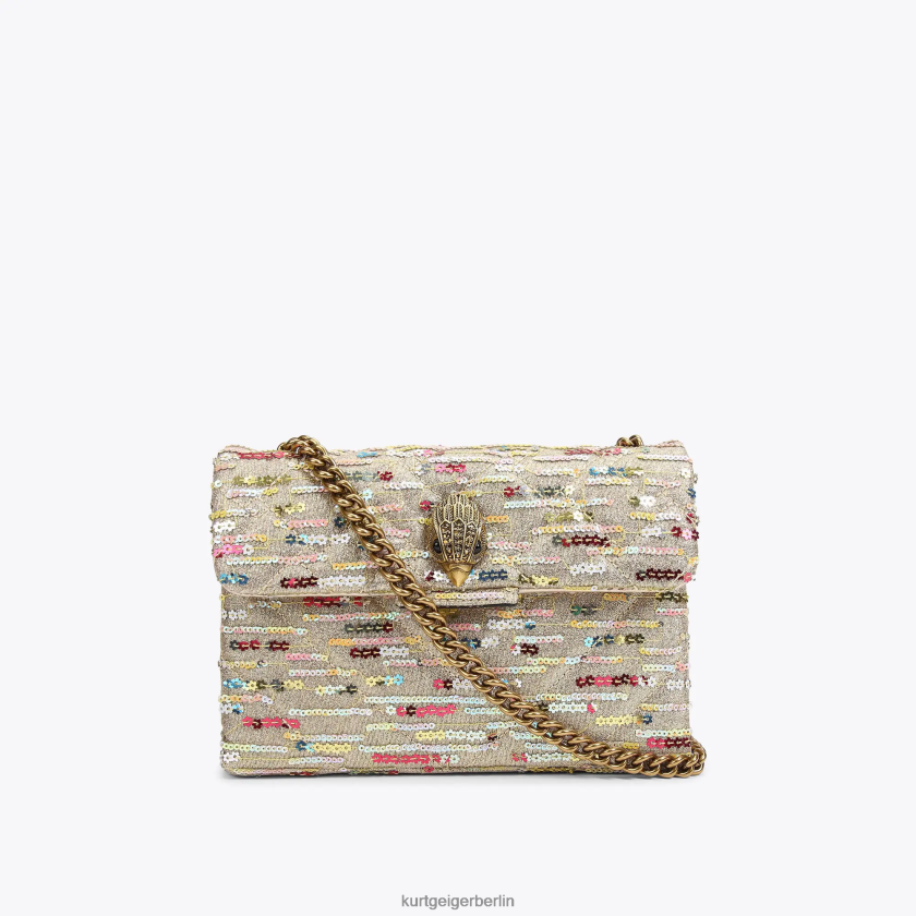 Kurt Geiger Frauen London Lurex Medium Kensington 882RTJ52 | Taschen Goldkombination