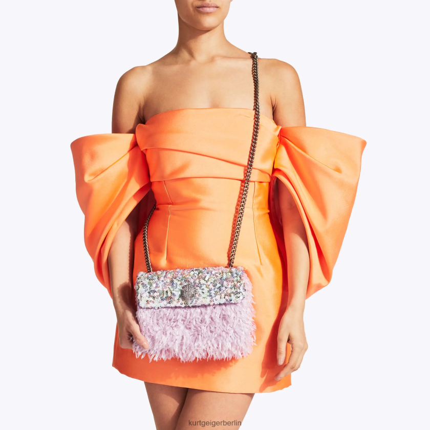 Kurt Geiger Frauen London Pailletten Medium Kensington 882RTJ43 | Taschen rosa Kombination