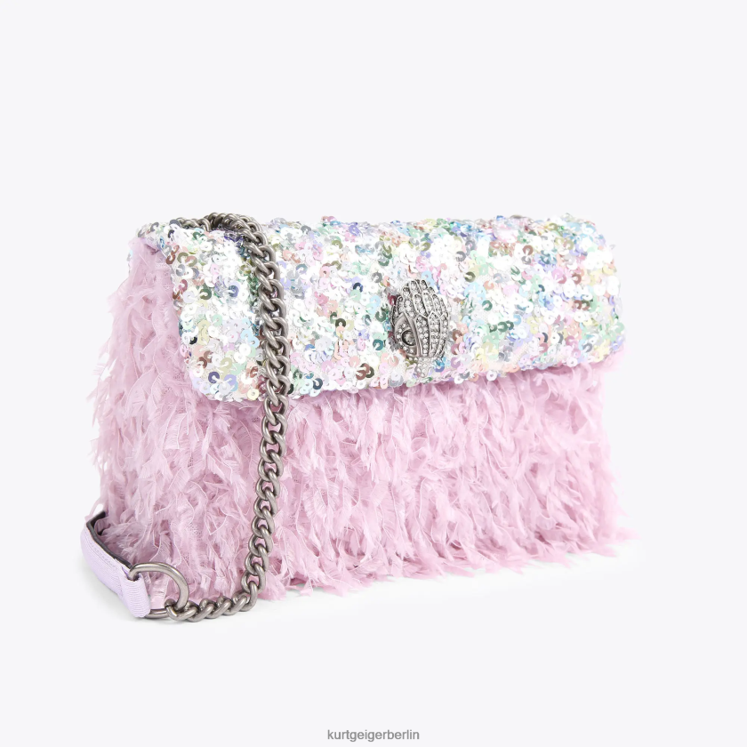 Kurt Geiger Frauen London Pailletten Medium Kensington 882RTJ43 | Taschen rosa Kombination
