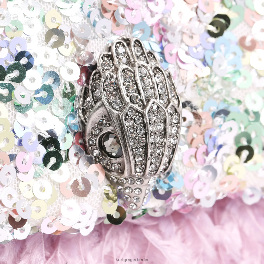 Kurt Geiger Frauen London Pailletten Medium Kensington 882RTJ43 | Taschen rosa Kombination