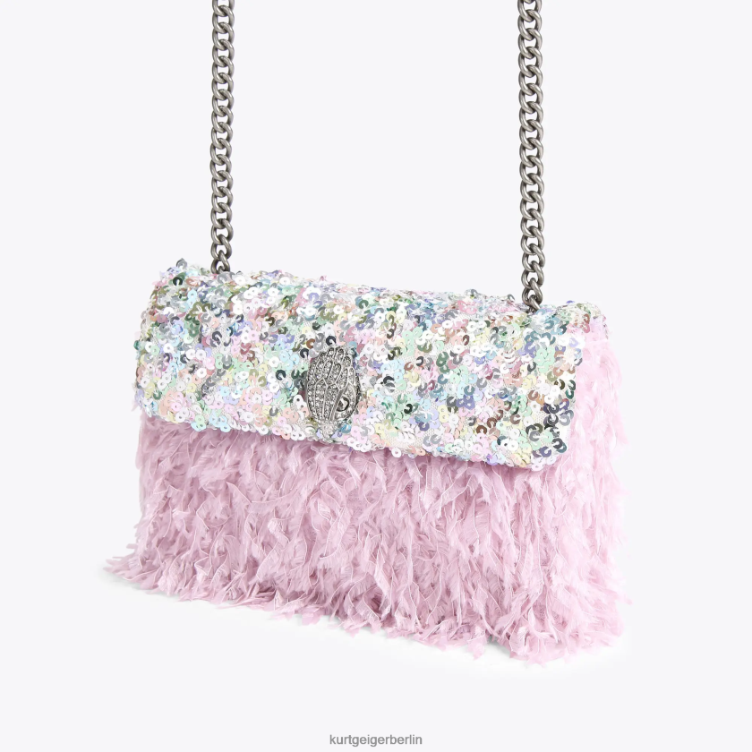 Kurt Geiger Frauen London Pailletten Medium Kensington 882RTJ43 | Taschen rosa Kombination