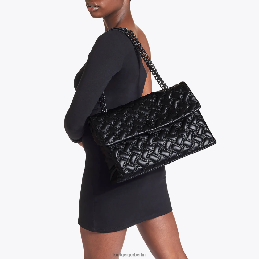 Kurt Geiger Frauen London xxl Kensington durchnässt 882RTJ65 | Taschen Schwarz