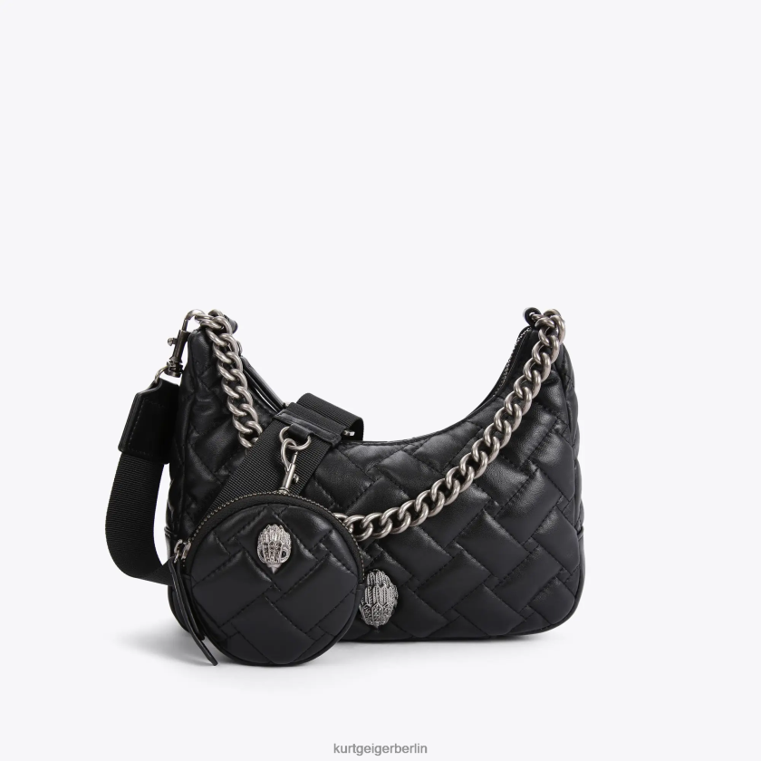 Kurt Geiger Frauen Mehrfarbige Umhängetasche aus London-Leder 882RTJ278 | Taschen schwarze Kombination