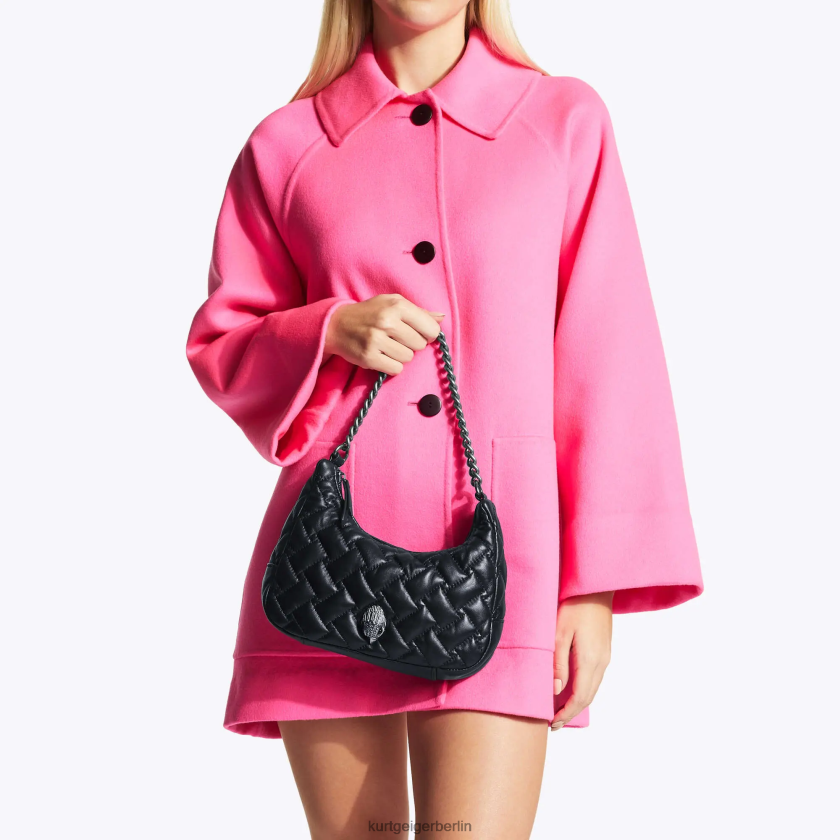 Kurt Geiger Frauen Mehrfarbige Umhängetasche aus London-Leder 882RTJ278 | Taschen schwarze Kombination