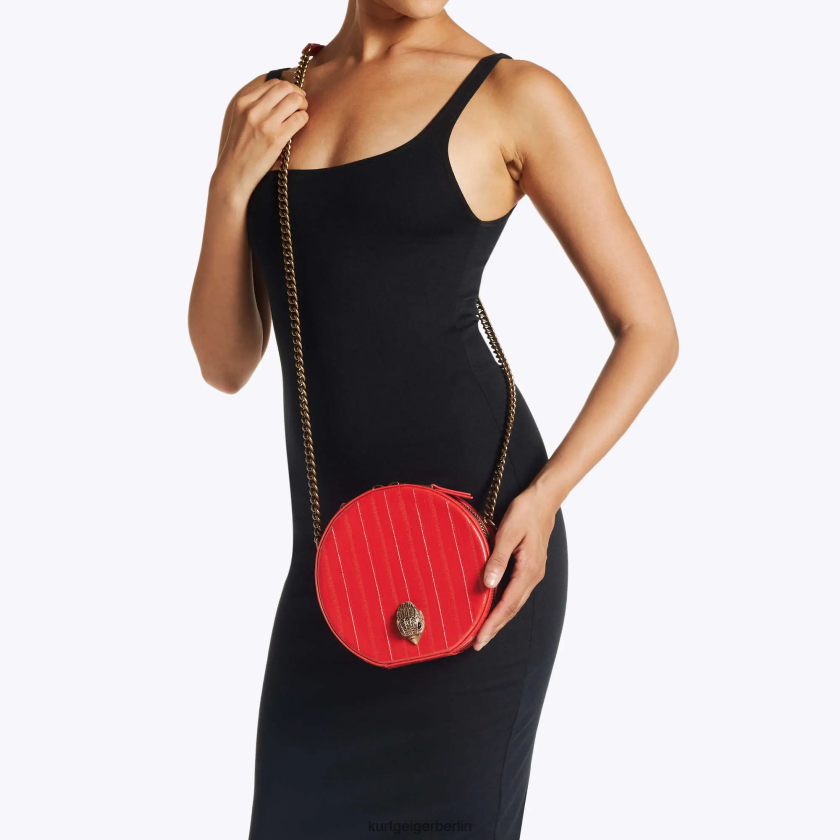 Kurt Geiger Frauen Runde kleine Shoreditch-Tasche „London“. 882RTJ139 | Taschen Rot