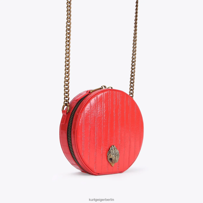 Kurt Geiger Frauen Runde kleine Shoreditch-Tasche „London“. 882RTJ139 | Taschen Rot