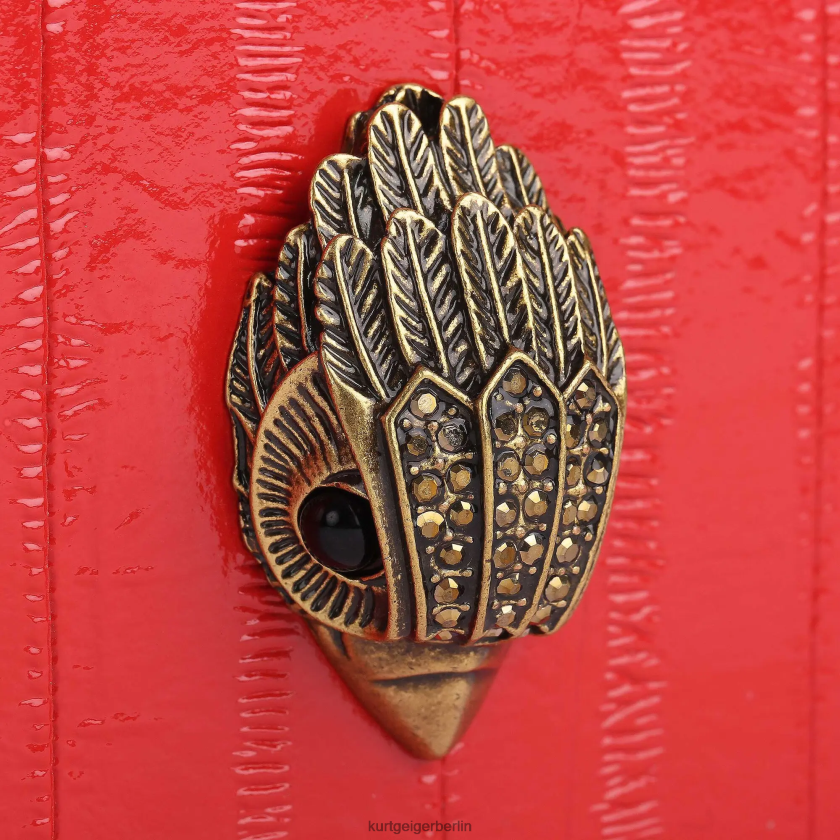 Kurt Geiger Frauen Runde kleine Shoreditch-Tasche „London“. 882RTJ139 | Taschen Rot