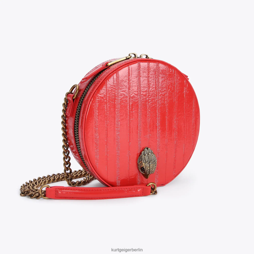 Kurt Geiger Frauen Runde kleine Shoreditch-Tasche „London“. 882RTJ139 | Taschen Rot