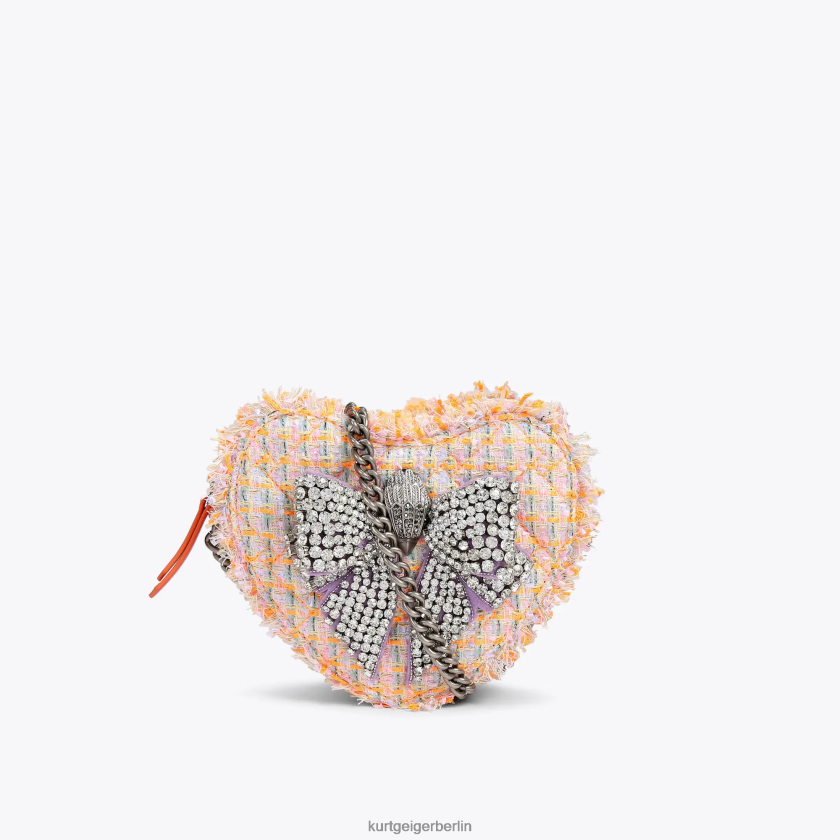 Kurt Geiger Frauen Umhängetasche mit London-Schleife und Herz 882RTJ258 | Taschen orange