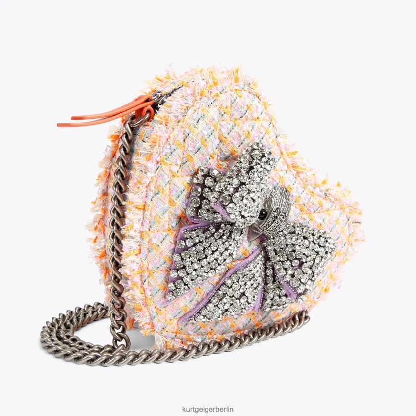 Kurt Geiger Frauen Umhängetasche mit London-Schleife und Herz 882RTJ258 | Taschen orange
