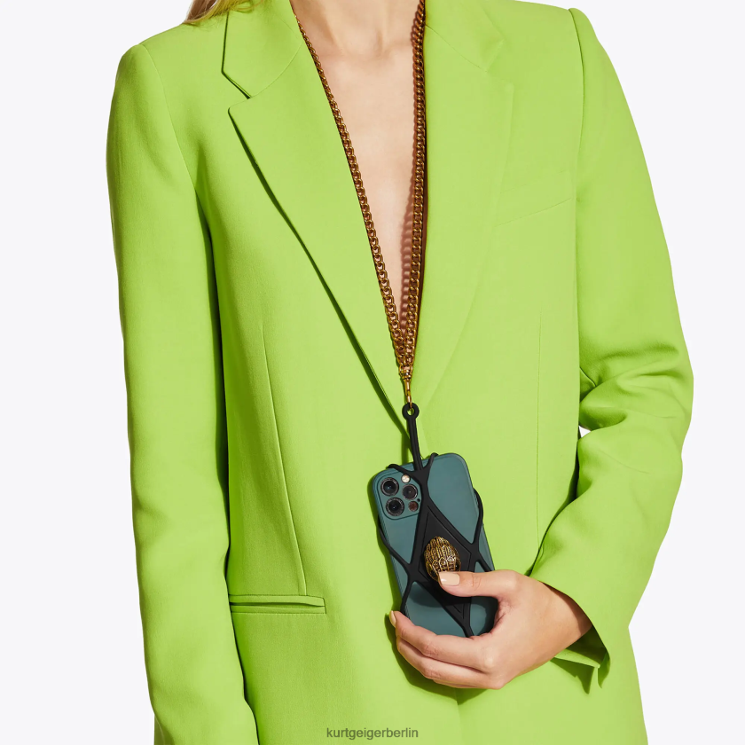 Kurt Geiger Frauen Telefonhalter mit London-Adler 882RTJ581 | Zubehör Schwarz