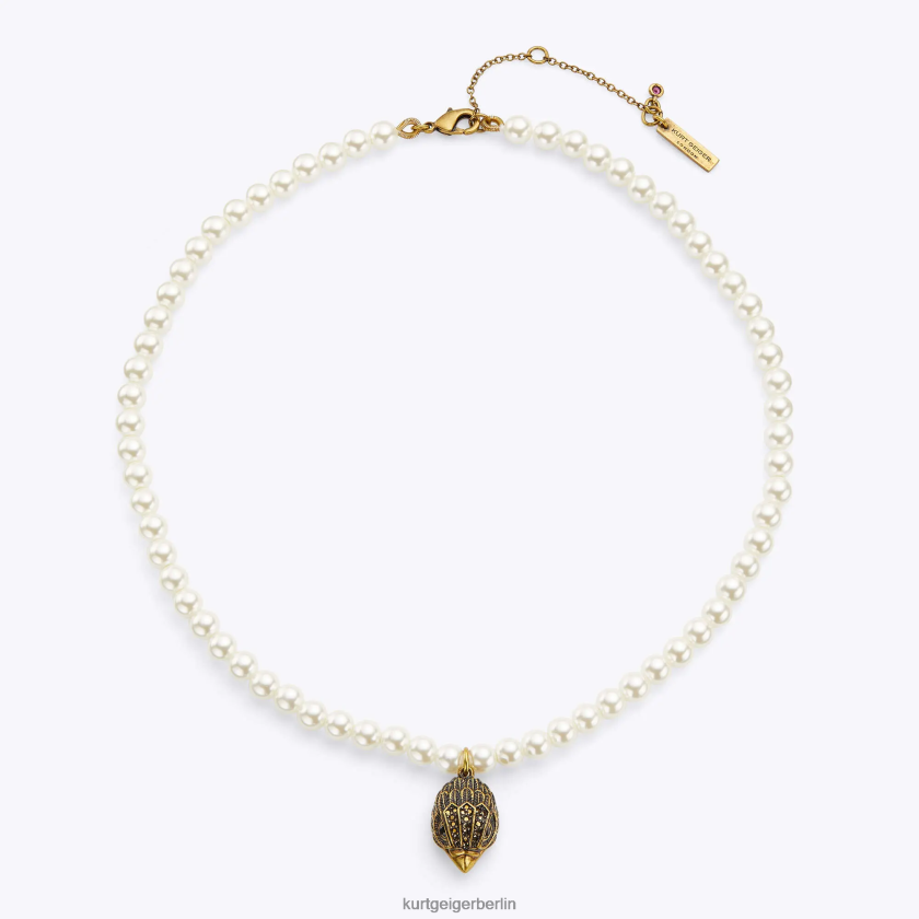 Kurt Geiger Frauen London Eagle Perlenkette 882RTJ570 | Zubehör Weiß