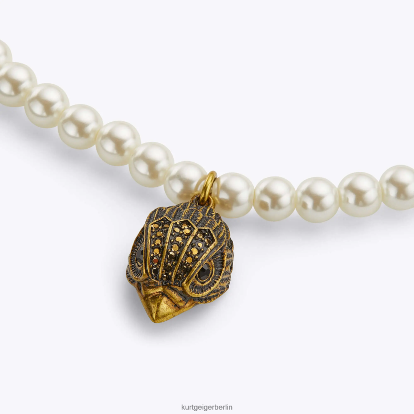 Kurt Geiger Frauen London Eagle Perlenkette 882RTJ570 | Zubehör Weiß