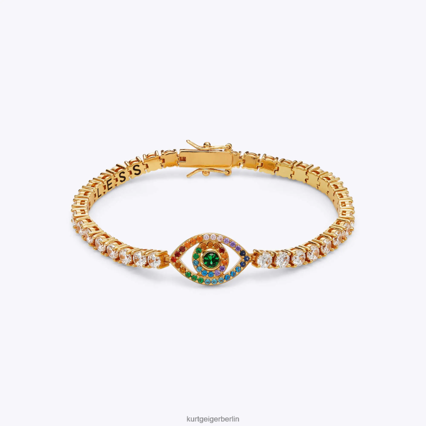 Kurt Geiger Frauen London Evil Eye Tennisarmband 882RTJ550 | Zubehör Goldkombination