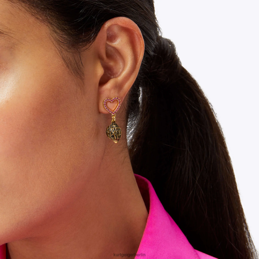Kurt Geiger Frauen London Heart Eagle Ohrstecker 882RTJ527 | Zubehör rosa Kombination
